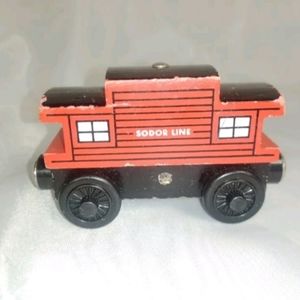 Thomas & Friends Wooden Railway Train Tank Red Sodor Line Caboose